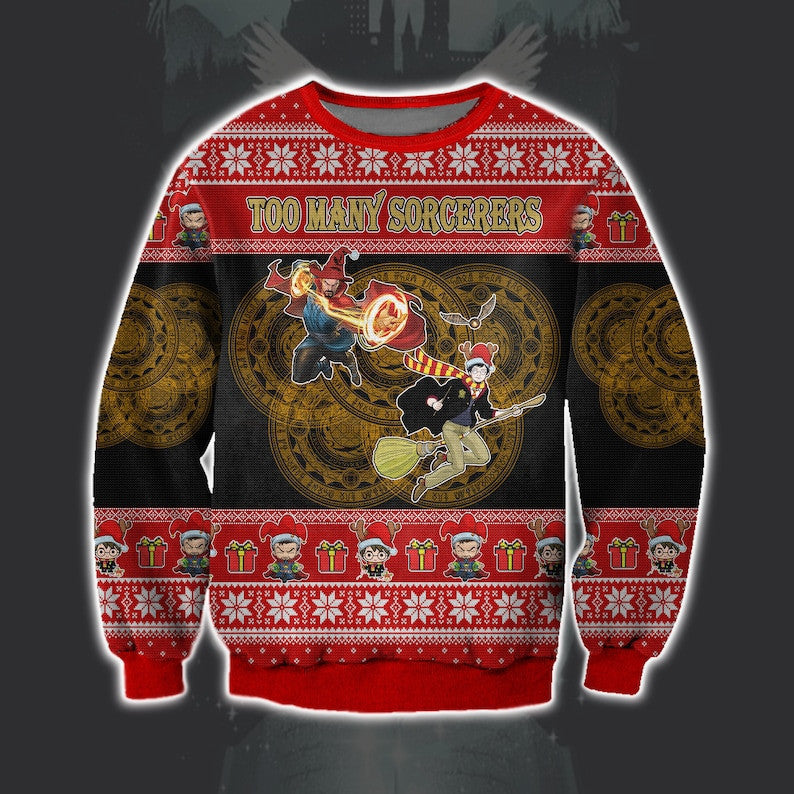Dr Strange Harry Potter Too Many Sorcerers Ugly Sweatshirt, Christmas Ugly Sweater