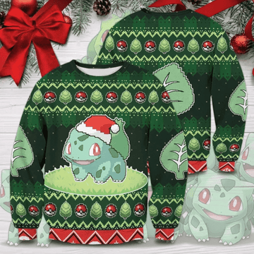 Christmas Bulbasaur Ugly Christmas Sweater