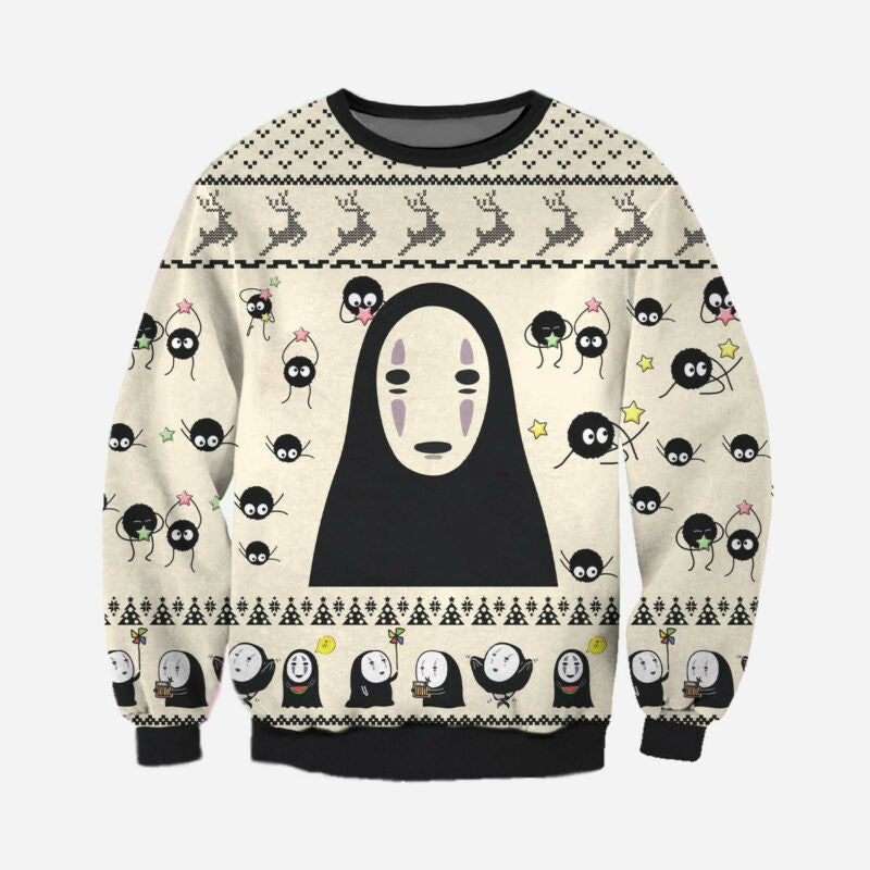 No- Face Knitting Pattern Ugly Christmas Sweater