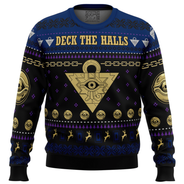 Yugioh Deck The Halls Ugly Sweater Gifts, Yugioh Deck The Halls Gift Fan Ugly Sweater 194