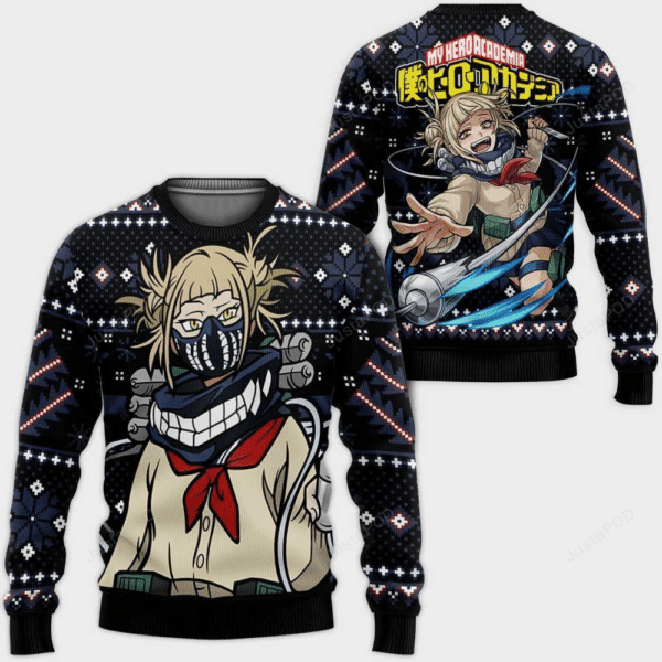 My Hero Academia Anime Himiko Toga 6 Ugly Sweater Gifts, My Hero Academia Anime Gift Fan Ugly Sweater 689