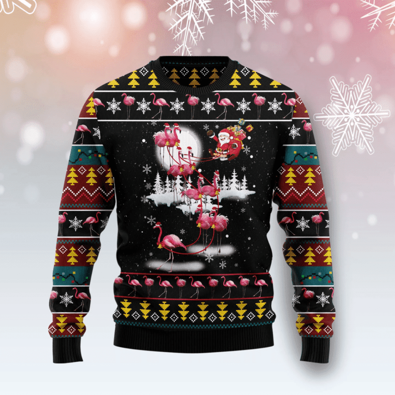 Flamingo Reindeer Christmas Ugly Christmas Sweater