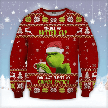 Buckle Up Butter Cup Sweater Ugly Christmas Sweater