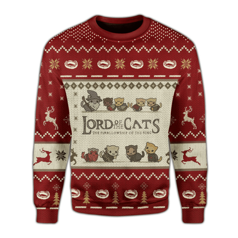 Lord Of The Cat Cute Cat Ugly Christmas Sweater