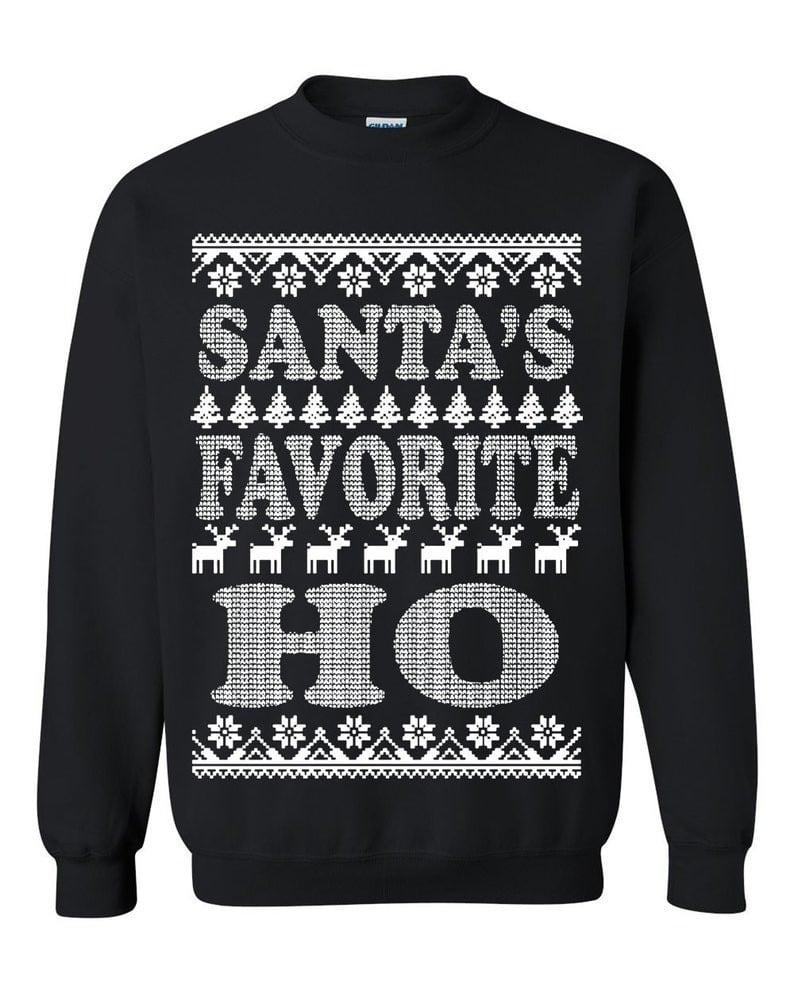 Santa's Favorite Ho Merry Christmas Ugly Sweatshirt, Christmas Ugly Sweater