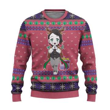 Demon Slayer Kimetsu No Yaiba Anime Enmu 43 Ugly Sweater, Demon Slayer Anime Gift Fan Ugly Sweater 485