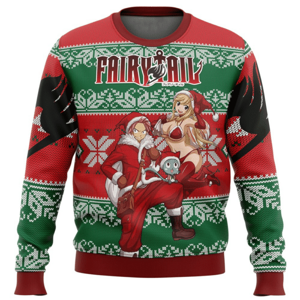Fairy Tail Anime Christmas 1 Ugly Sweater Gifts, Fairy Tail Anime Gift Fan Ugly Sweater 739