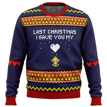 Last Christmas I Gave You My Heart Zelda The Legend Of Zelda Ugly Sweater Gifts, The Legend Of Zelda Gift Fan Ugly Sweater 127