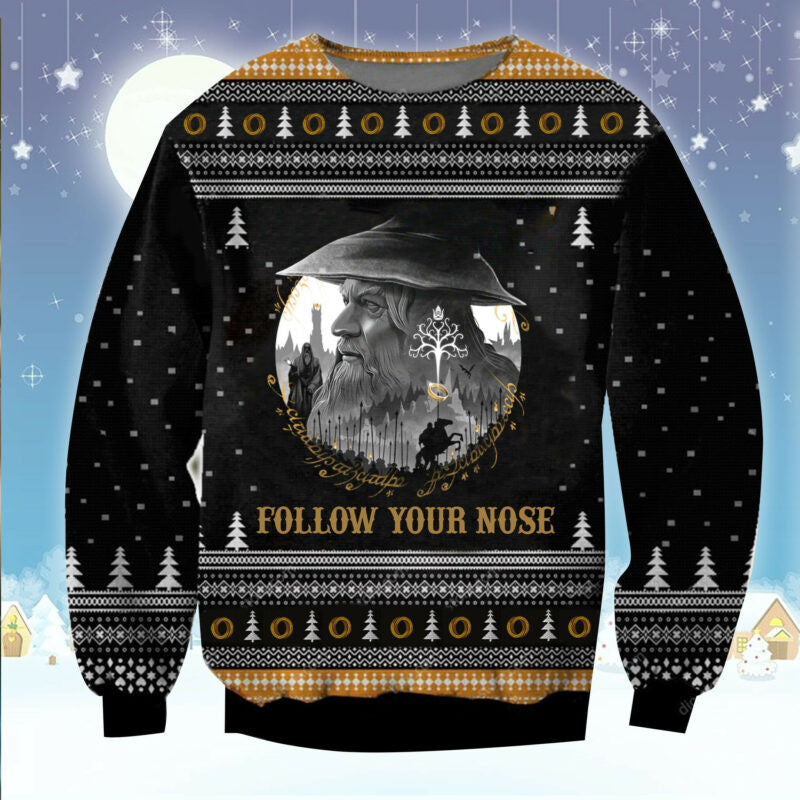 Follow Your Nose Lord Of The Rings Sweater