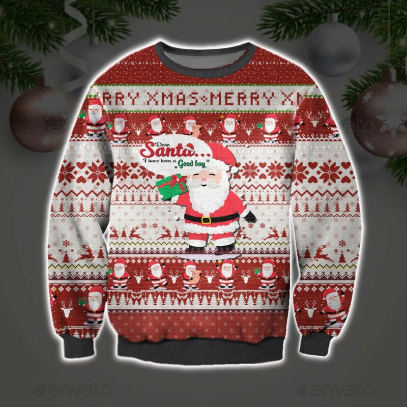 Dear Santos Game Merry Christmas Ugly Sweatshirt, Christmas Ugly Sweater