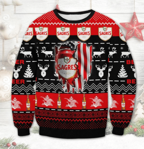 Sagres Beer Ugly Sweater Gifts, Sagres Beer Gift Fan Ugly Sweater 762