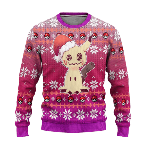 Pokemon Anime Mimikyu 49 Ugly Sweater Gifts, Pokemon Anime Gift Fan Ugly Sweater 884
