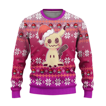 Pokemon Anime Mimikyu 49 Ugly Sweater Gifts, Pokemon Anime Gift Fan Ugly Sweater 884