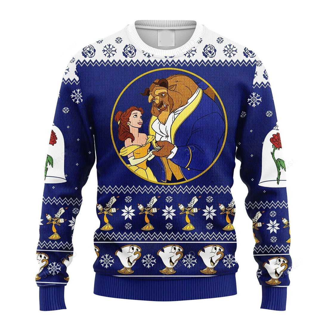 Beauty And The Beast Ugly Sweater, Beauty And The Beast Christmas Sweater, Beauty And The Beast Cartoon Gift, Beauty And The Beast Shirt