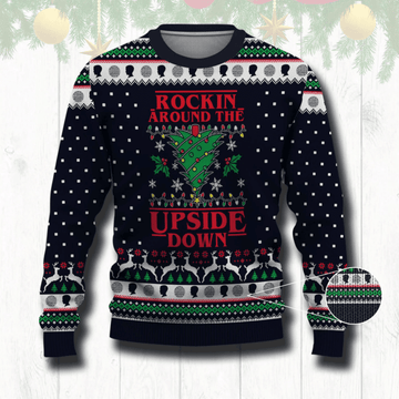 Rocking Around The Upside Down Stranger Things Ugly Christmas Sweater