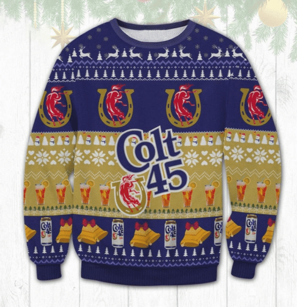 Colt 45 Beer Ugly Sweater Gifts, Colt 45 Beer Gift Fan Ugly Sweater 327
