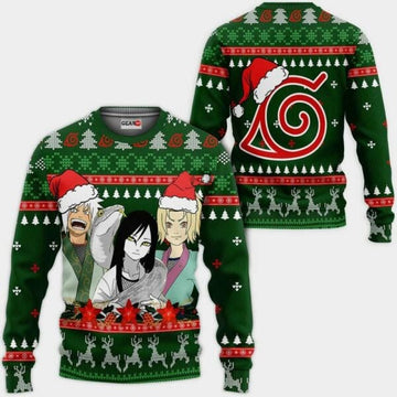 Konoha Team Sannin Ugly Christmas Naruto Anime Xmas 1k418 Gifts ,naruto Anime Xmas Christmas Gift Fan 492