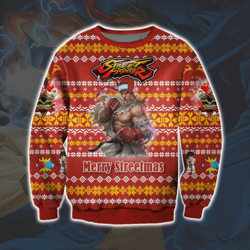 Ryu Street Fighter Christmas Sweater