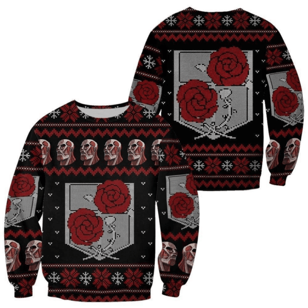 Attack On Titan Anime Garrison Ugly Sweater, Attack On Titan Anime Gift Fan Ugly Sweater 116