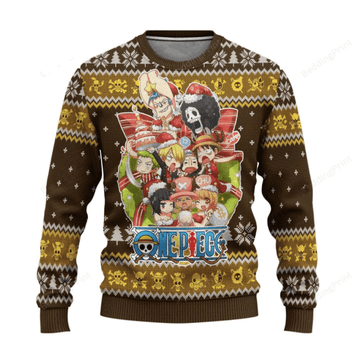 One Piece Anime 40 Ugly Sweater, One Piece Anime Gift Fan Ugly Sweater 167
