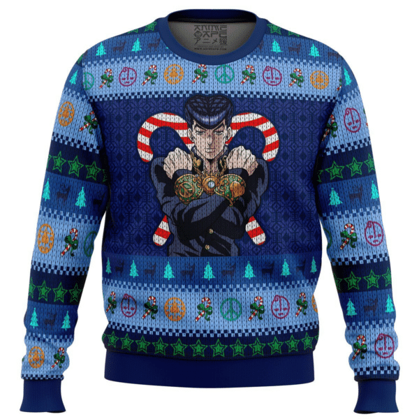 Josuke Higashikata Jojos Bizarre Adventure Ugly Sweater Gifts, Josuke Higashikata Jojos Bizarre Adventure Gift Fan Ugly Sweater 656
