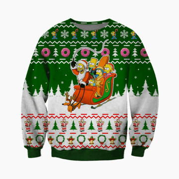 The Simpsons 3d Ugly Christmas Sweater