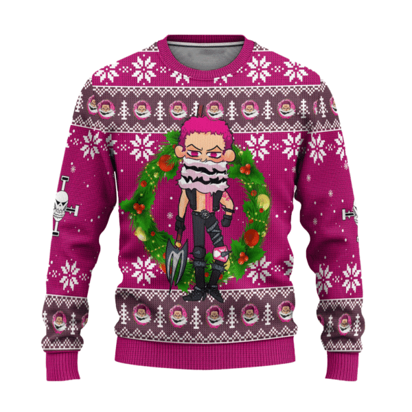 One Piece Anime Charlotte Katakuri 65 Ugly Sweater Gifts, One Piece Anime Gift Fan Ugly Sweater 868