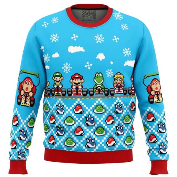 Mario Kart Ugly Sweater Gifts, Mario Kart Gift Fan Ugly Sweater 117
