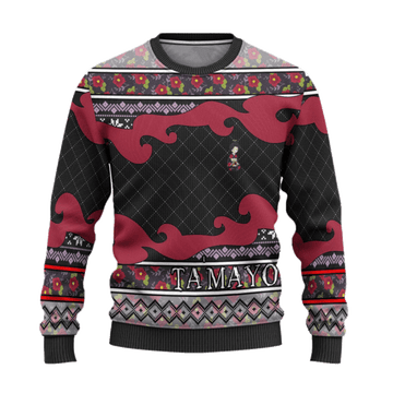 Demon Slayer Kimetsu No Yaiba Anime Tamayo 48 Ugly Sweater Gifts, Demon Slayer Anime Gift Fan Ugly Sweater 472