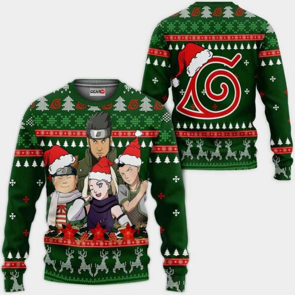Konoha Team 10 Ugly Christmas Naruto Anime Xmas 1k420 Gifts ,naruto Anime Xmas Christmas Gift Fan 835