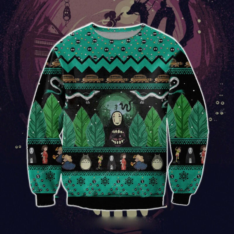 Spirited Away &amp; Totoro Ugly Christmas Sweater
