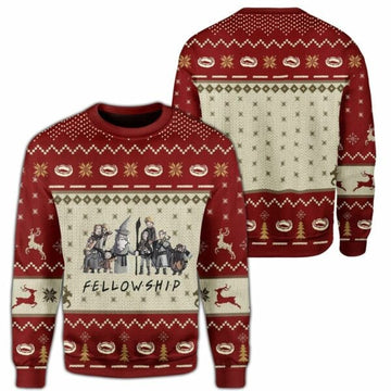 Lord Fellowship Of The Ring Ugly Sweater, Christmas Gift, Lord Fellowship Of The Ring Ugly Christmas Sweater 825