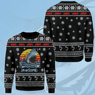 Jawsome Ugly Sweatshirt, Jaws Shark Ugly Christmas Sweater