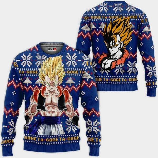 Gogeta Ugly Christmas Sweater Anime Dragon Ball Xmas Gifts 1k92,dragon Ball Anime Xmas Christmas Gift Fan 161