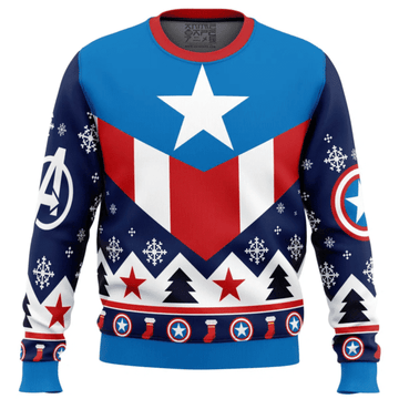 Captain America Ugly Sweater Gifts, Captain America Gift Fan Ugly Sweater 782