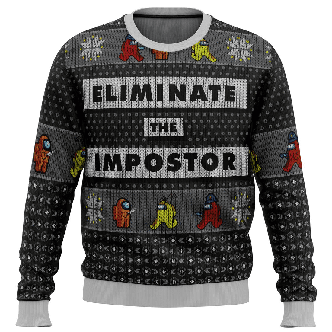 Among Us Eliminate The Impostor 8 Ugly Sweater Gifts, Among Us Gift Fan Ugly Sweater