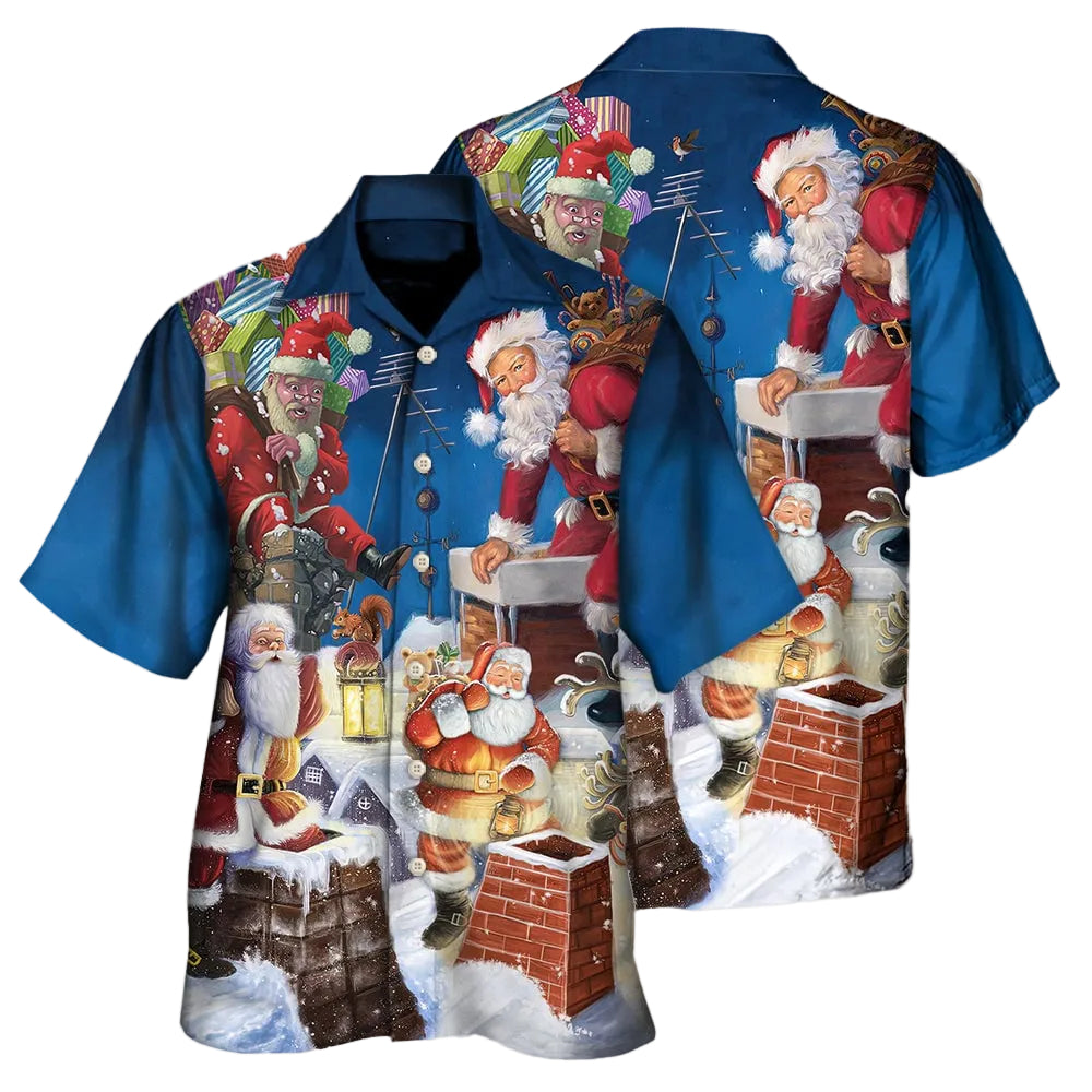 Christmas Santa The Way I Come Christmas Hawaiian Shirt Mens Xmas Gifts For Men