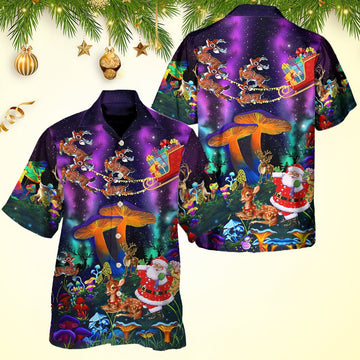 Santa Reindeer Christmas Hawaiian Shirt Best Christmas Gifts For Men Husband
