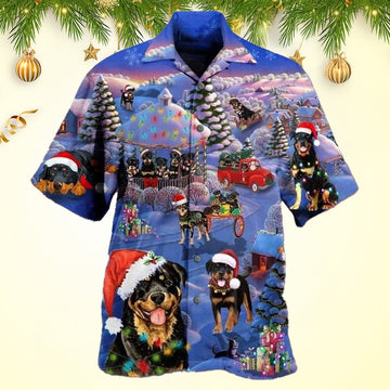 Rottweilers Christmas Hawaiian Shirt Mens Womens Best Christmas Gifts 2024