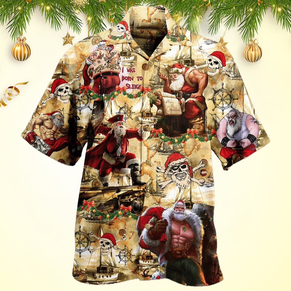 Pirate Santa Claus Christmas Hawaiian Shirt For Men Women Top Christmas Gifts 2024