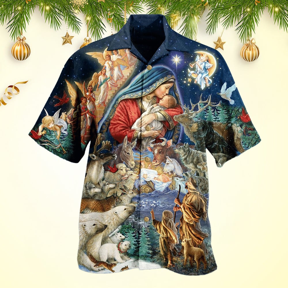 Cool Jesus Christmas Hawaiian Shirt Mens Christmas Gifts For Dad Husband
