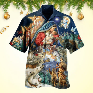 Cool Jesus Christmas Hawaiian Shirt Mens Christmas Gifts For Dad Husband