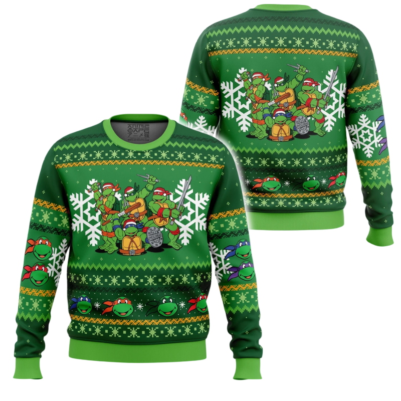 TMNT Knitted Ugly Christmas Sweater