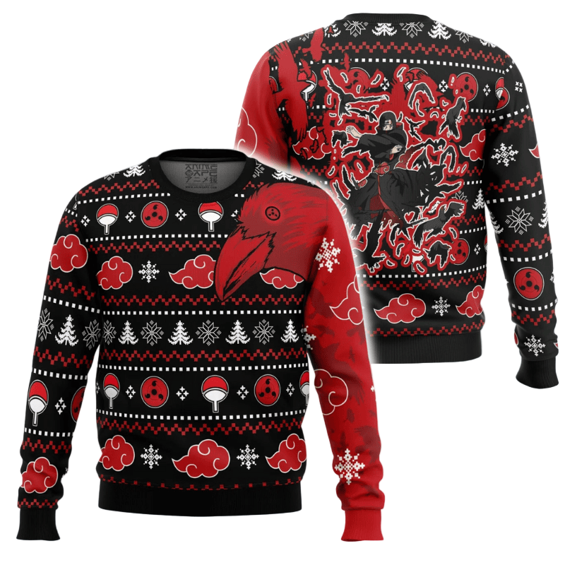 Akatsuki Itachi Symbolic Crows Christmas Sweater