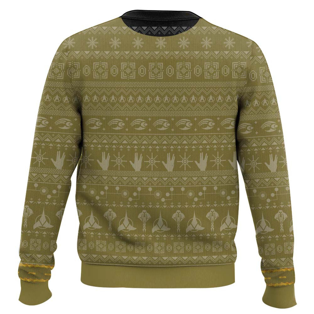 3D S.T The Original Series 1966 1969 Yellow Ugly Christmas Ugly Sweater