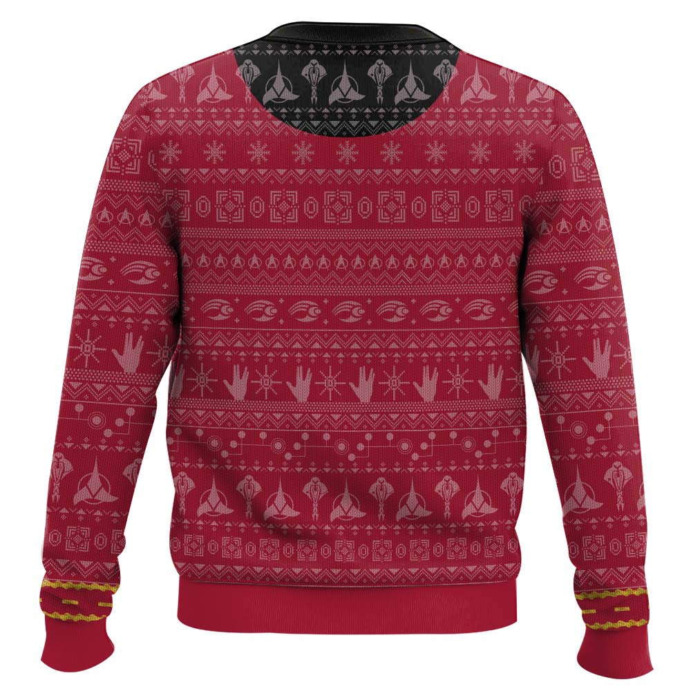 3D S.T The Original Series 1966 1969 Red Ugly Christmas Ugly Sweater