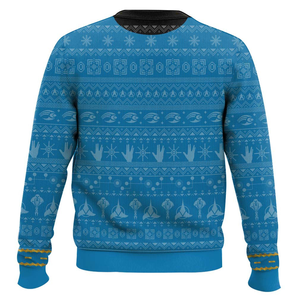 3D S.T The Original Series 1966 1969 Blue Ugly Christmas Ugly Sweater