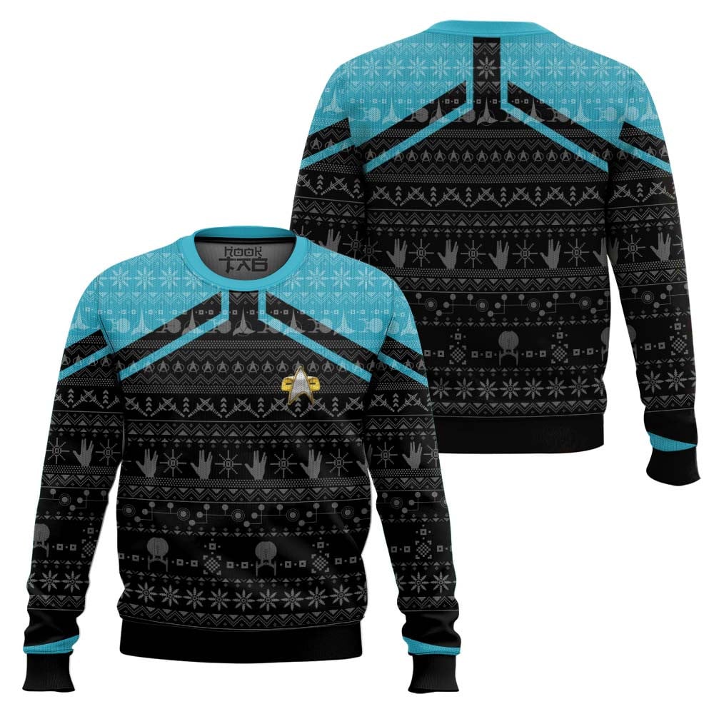 3D S.T Picard 2020 Blue Ugly Christmas Ugly Sweater