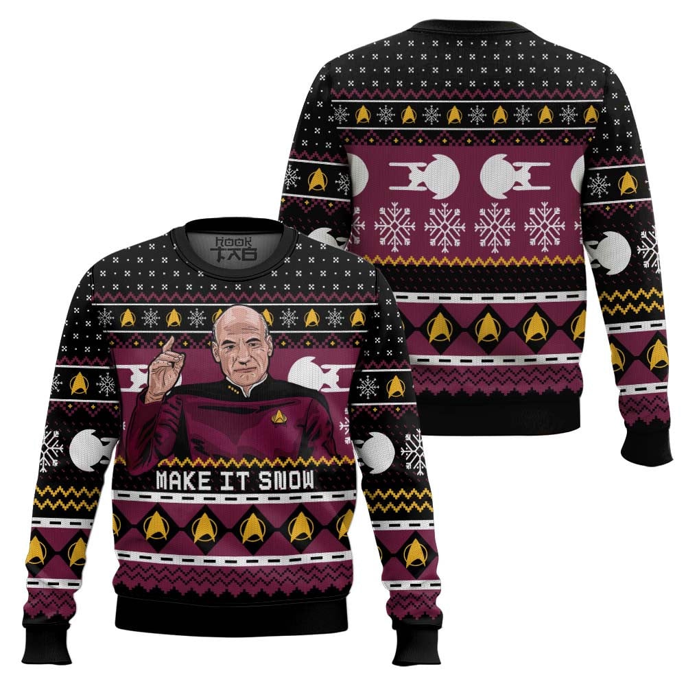 Captain Picard ST Ugly Christmas Sweater