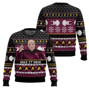 Captain Picard ST Ugly Christmas Sweater